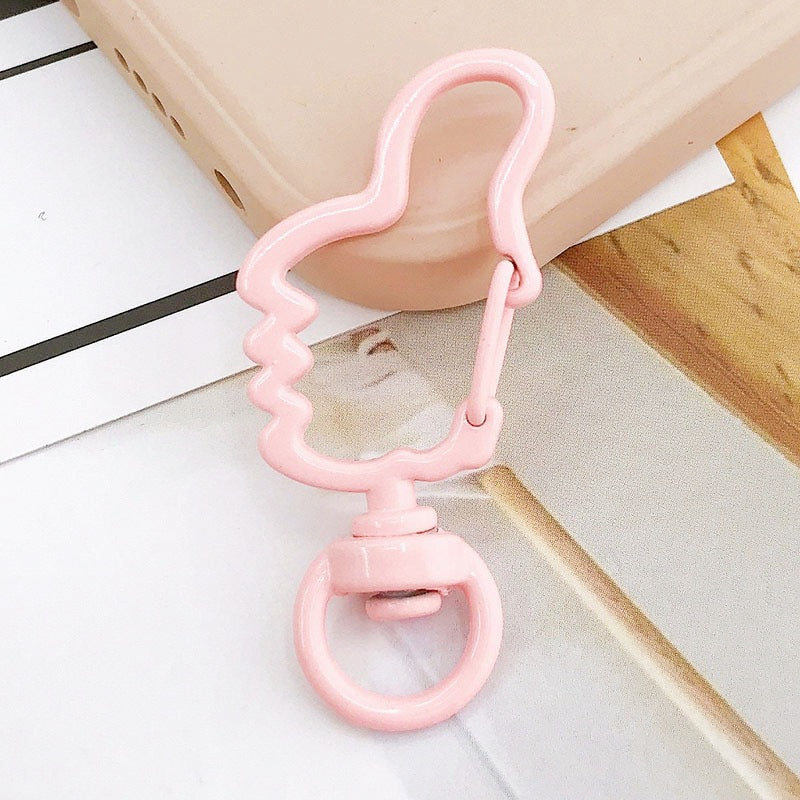 Wholesale Candy Color Painted Metal DIY Keychain Accessories